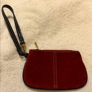 MAXX suede wristlet/mini bag with buckle